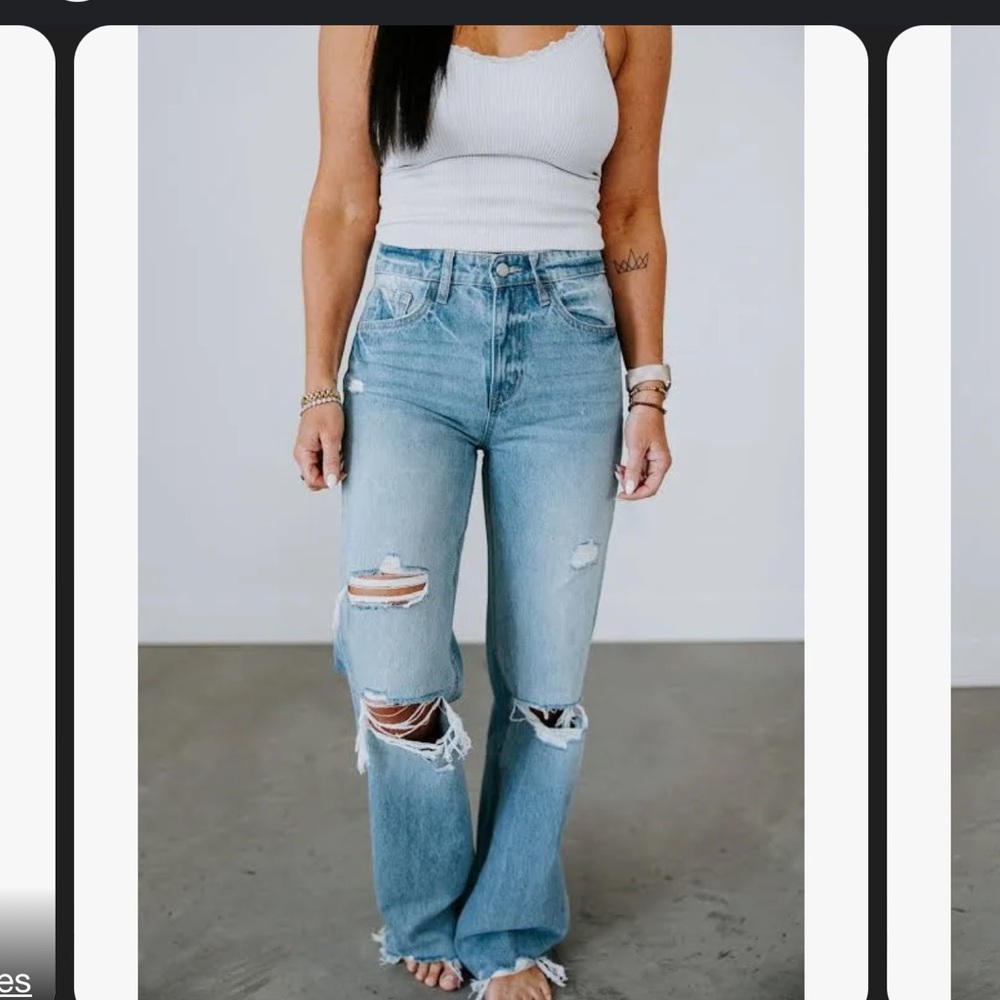 Flying Monkey high rise distressed Jean